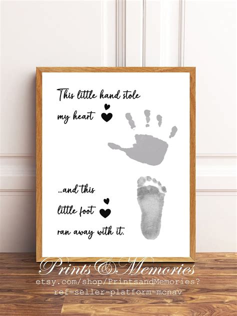 This Little Hand And Foot Poem Handprint And Footprint Art Baby