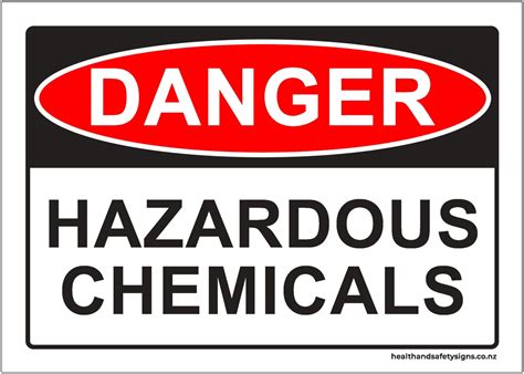 Hazardous Chemicals Danger Sign Health And Safety Signs
