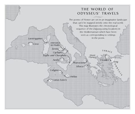 Odysseus And His Journey Map