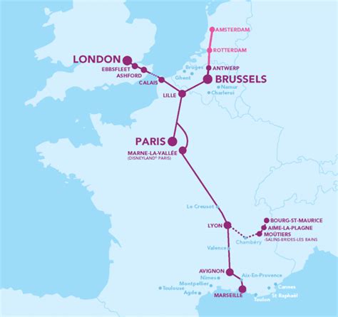 Eurostar Route Map Uk Eurostar To Sell 150000 Seats From £59 Return