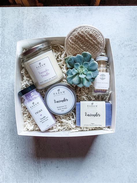 Spa Gift Box Thinking Of You Care Package Succulent Candle Etsy Gift Boxes For Women Gift