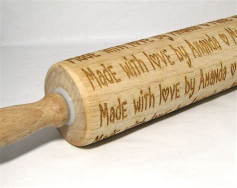 Personalized Saying For Rolling Pin With Custom By Madmikebrewing