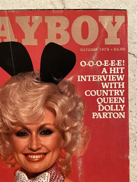 Playboy Magazine Dolly Parton W Marcy Hanson Centerfold October