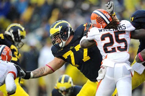 Most recent games and any score since 1869. Michigan's Taylor Lewan 1 of only 2 offensive linemen ...