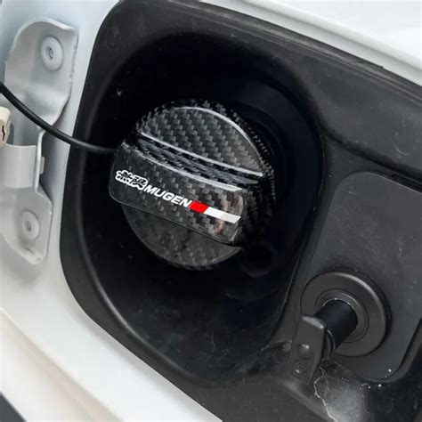 Jdm Racing Mugen Carbon Fiber Gas Fuel Cap Cover For Honda Fit Crv Hrv