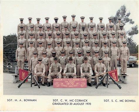 1970mcrd San Diegoplatoon 2075 Mcrd San Diego Usmc San Diego