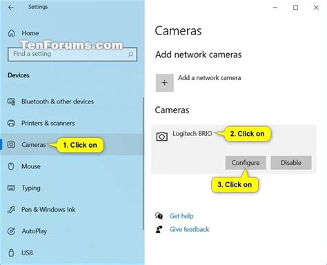 Change Or Restore Default Image Settings For Camera In Windows 10