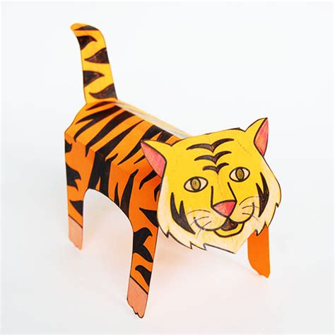 Folding Paper Zoo Animals Kids Crafts Fun Craft Ideas