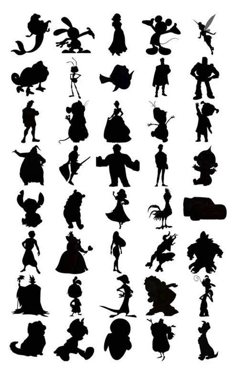 Disney Silhouette Art Cartoon Silhouette Silhouette Stencil Disney Princess Silhouette