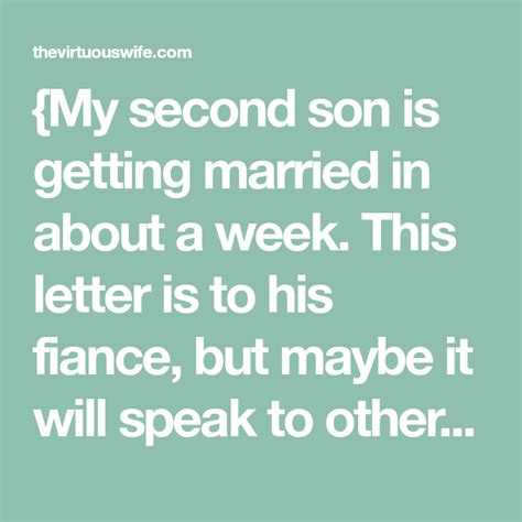 Check spelling or type a new query. To the Woman Who is Soon to Marry My Son | Letter to ...