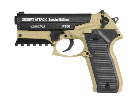 Gamo Pt 80 Desert Attack Co2 Pellet Pistol 0177 Cal Airgun Shop