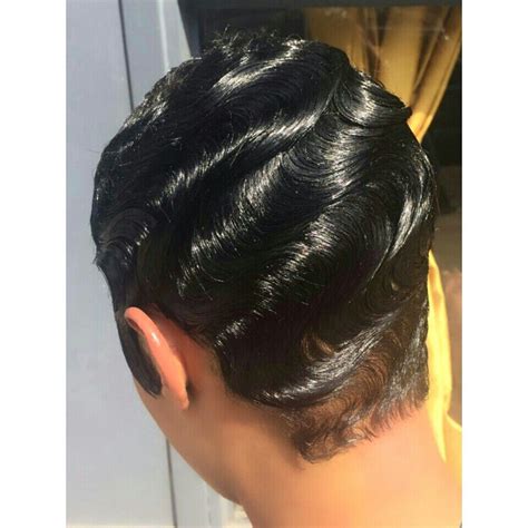 Starting on top of your head, roll the hair inward by turning the flat iron once. Finger waves | black | Pinterest | Finger waves, Finger ...