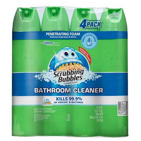 Scrubbing Bubbles Foaming Bathroom Cleaner Fresh Scent 25 Oz 4 Ct