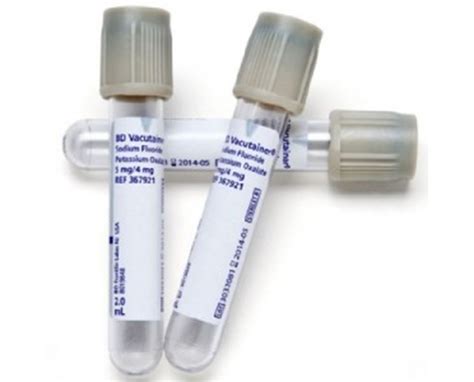 Bd Vacutainer Plastic Blood Collection Tubes With Fluoride Hemogard