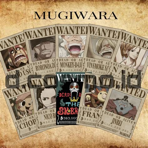 Jual Poster Bounty One Piece Terbaru Poster Wanted Paket Mugiwara Ukuran A Shopee Indonesia