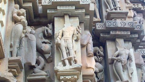 Sculptures Carved On Khajuraho Temples As Khajuraho Temples Are 1000