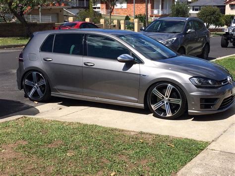 Lowered Grey Vw Golf R Mk7 Golf 7 Gti Volkswagen Golf Mk2 Golf Car