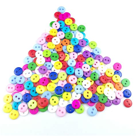 Wholesale Mixed 9mm Round Resin Mini Tiny Buttons Craft Sewing