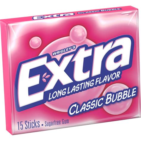 120 Packs Extra Classic Bubble Sugarfree Gum