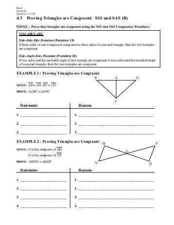 Triangle congruence online activity for 8. Proving Triangles Congruent Worksheet | Homeschooldressage.com
