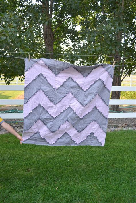 Chevron Rag Quilt Sewing Pattern Reversible Instant Download Pdf