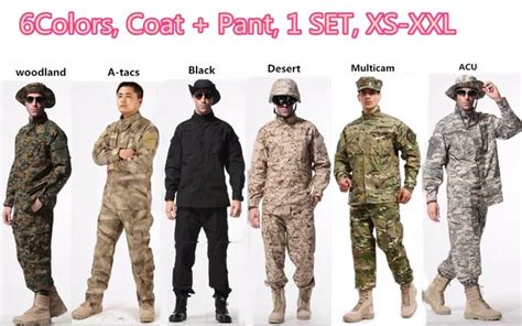 Acu Type Military Tactical Combat Bdu Suit Outdoor War Game Clothing