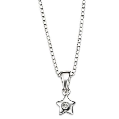 Silver Star Pendant And Chain P616 Jewellery From Hillier Jewellers Uk