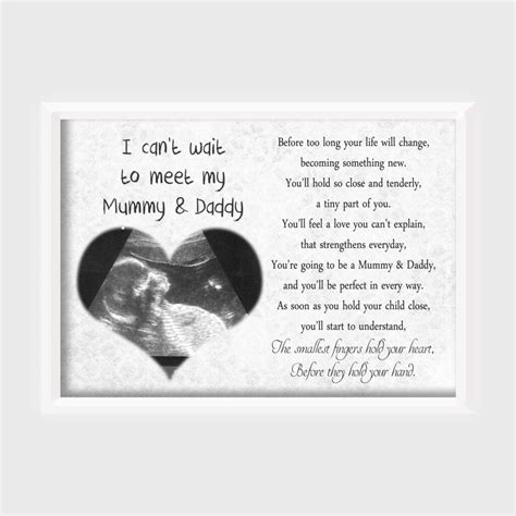 Cant Wait To Meet You Mummy And Daddy Scan Print T Cloud Nine Treasures