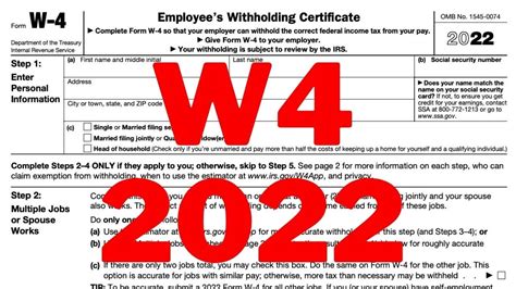 How To Fill Out W4 Tax Form In 2022 Fast Updated Youtube