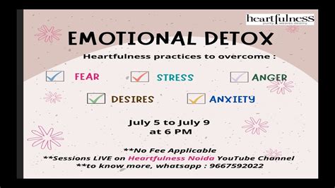 Emotional Detox Day 4 Limb Cleaning To Remove Fear Youtube