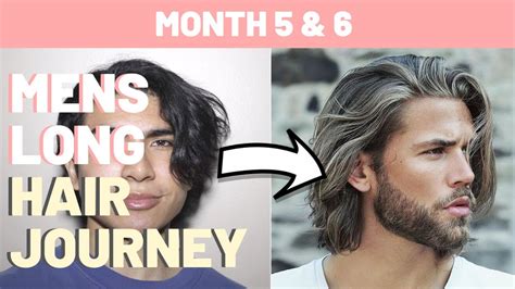 6 Months Of Hair Growth Mens Long Hair Journey Month 5 6 Mens Hairstyles 2020 Awkward