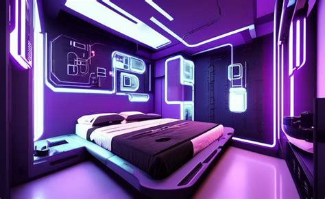 this is a cyberpunk bedroom generated by ai cyberpunk bedroom drones game room gaming neon