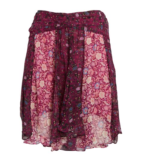 Isabel Marant Silk Patterned Mini Skirt Harrods Us