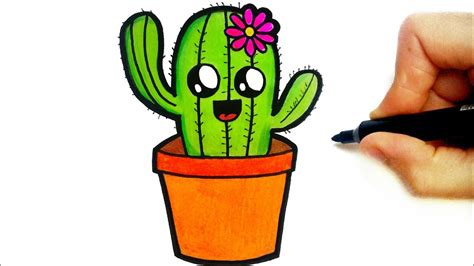 How To Draw Cactus Easy Step By Step Youtube