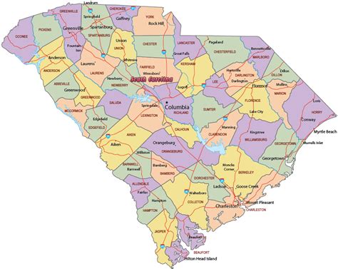 Map Of South Carolina State World Map