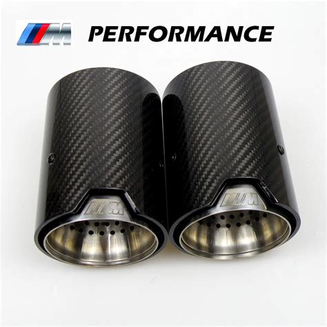 71mm In 93mm Out Car Exhaust Pipe Carbon Fiber Exhaust Tip Glossy For