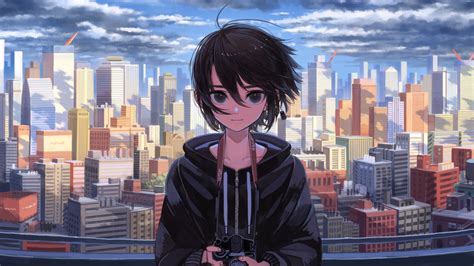 1600x900 Anime Girl With Camera 1600x900 Resolution Wallpaper Hd Anime