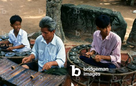 Cambodia A Pinpeat Or Traditional Khmer Musical Ensemble Ta Prohm