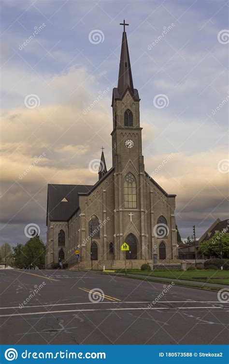 St Mary Catholic Church In Mount Angel Oregon Stock Photo Image Of