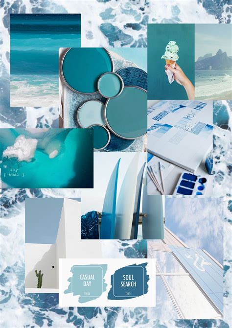 A Moodboard For A Short Film Project White Blue Ocean Themed Project