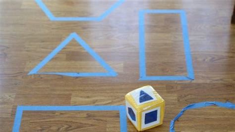Taped Shape Game Northwest Montessori Preschool