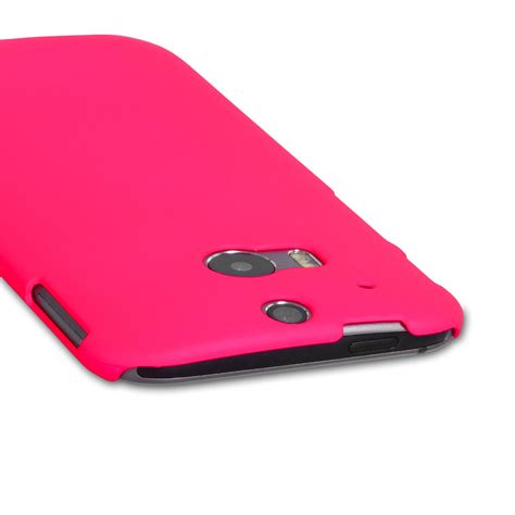 Yousave Accessories Htc One M8 Hard Hybrid Case Hot Pink