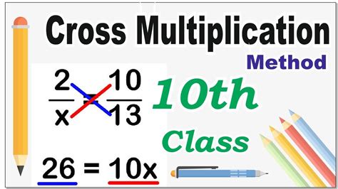 Solve Linear Equations Using Cross Multiplication Method10th Youtube