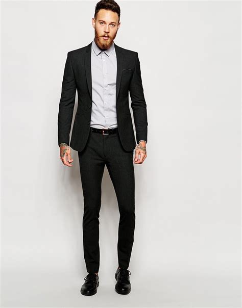 asos super skinny suit in charcoal at skinny fit suits skinny suits formal suits men