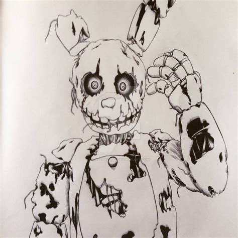 Spring Trap No Color By Crystalx123 Fnaf Coloring Pages Fnaf Otosection