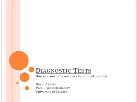Ppt Diagnostic Tests Powerpoint Presentation Free Download Id6510292