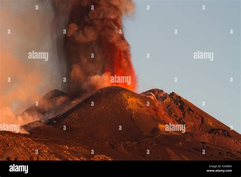 The Highest Volcano In Europe Erupting Stock Photo Alamy