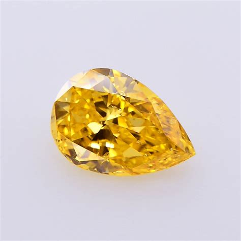 100 Carat Fancy Vivid Yellow Orange Diamond Pear Shape