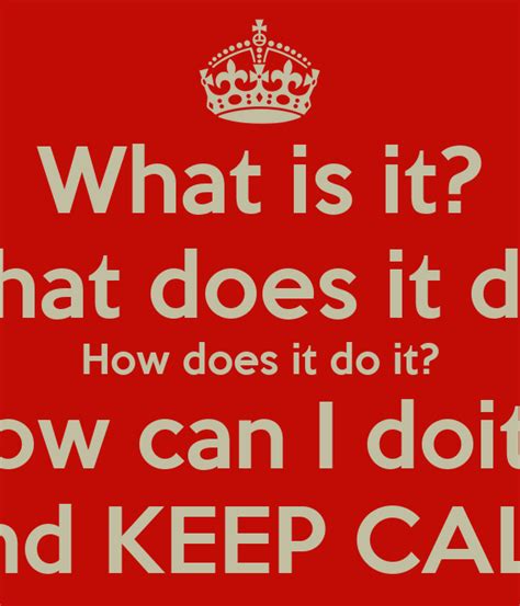 what is it what does it do how does it do it how can i doit and keep calm poster mika