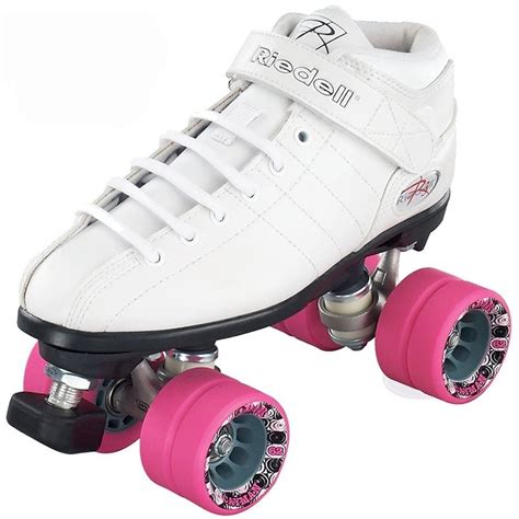 Riedell R3 White Derby Roller Quad Skates Uk